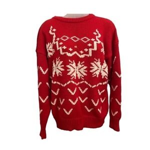 Vintage Evian Ltd Women's Holiday Sweater Acrylic Size L